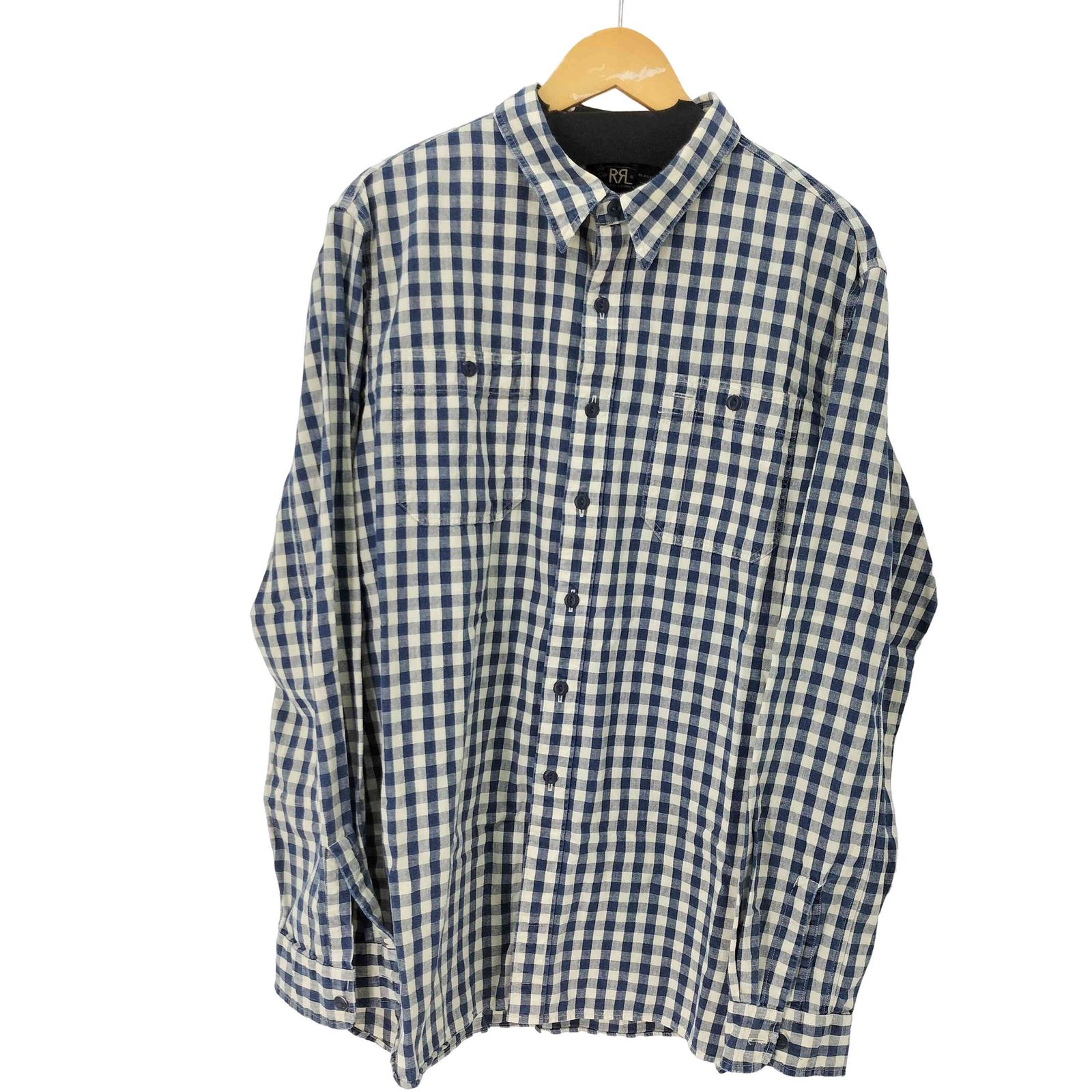 ダブルアールエルラルフローレン RRL RALPH LAUREN L|S ブロックチェックシャツ メンズ import XL