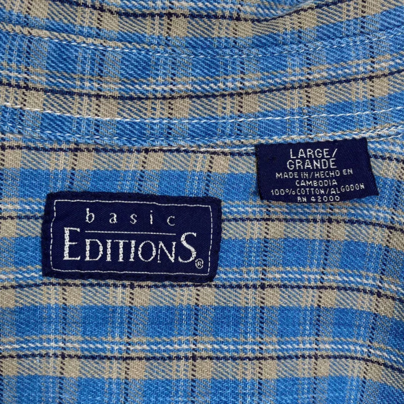 90s basic EDITIONS L/S check nel shirt