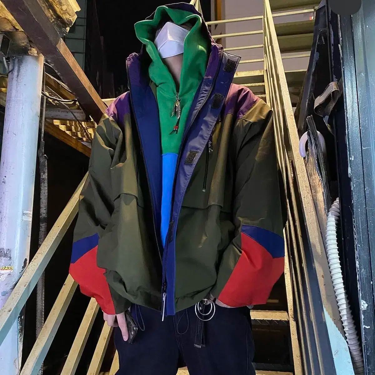 Martine rose(マーティン・ローズ) 18ss カラーブロック レイン 