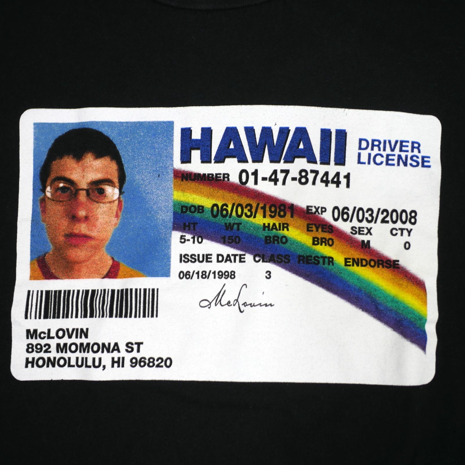 【2XL】新品 映画 スーパーバッド 童貞ウォーズ Tシャツ マクラビン SUPERBAD スーパーバッド 童貞ウォーズ Drivers License Tシャツ | GEEKHEAD