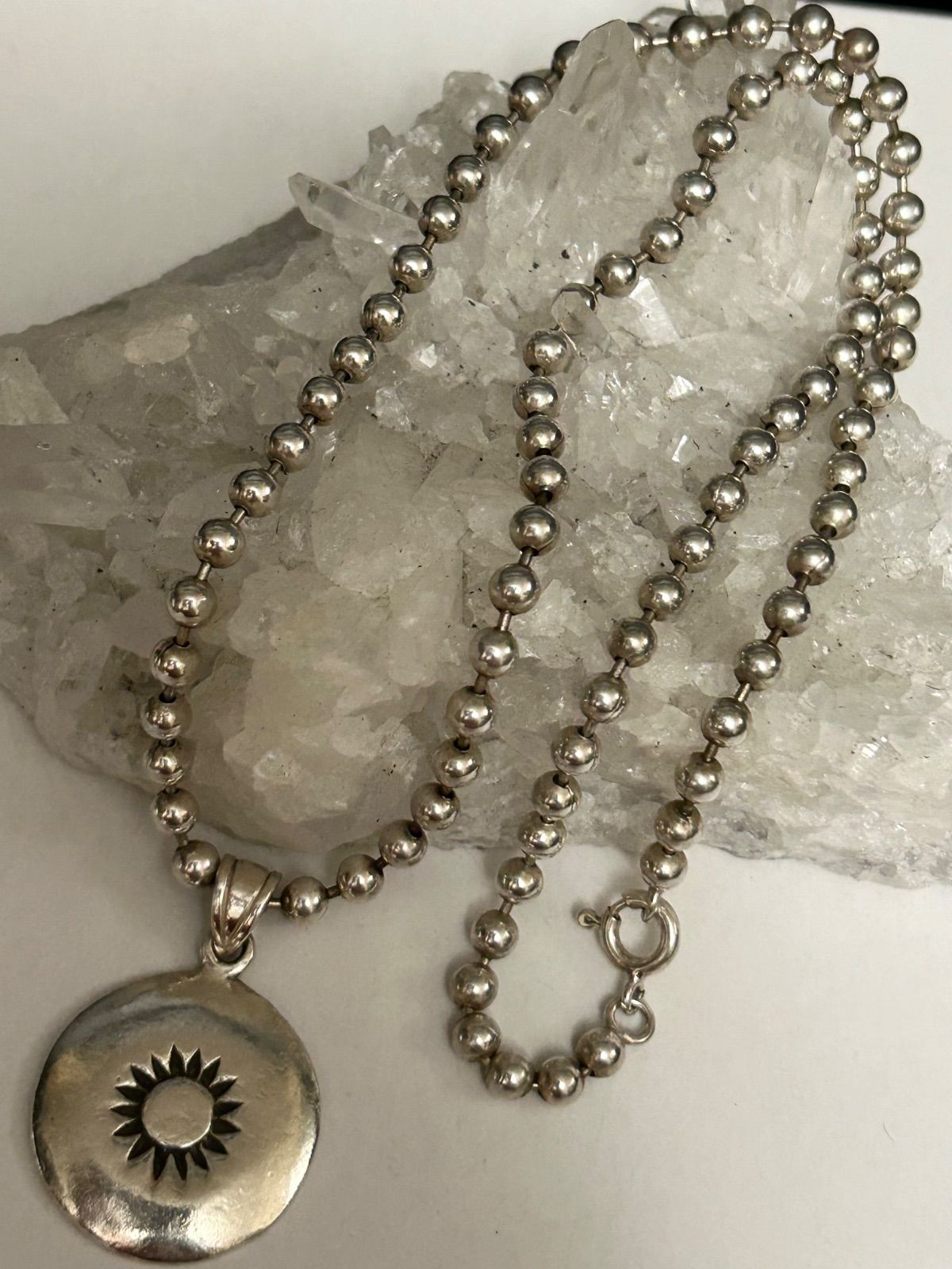 80年代MEXICO製ヴィンテージSILVER925FATボールネックチェーン