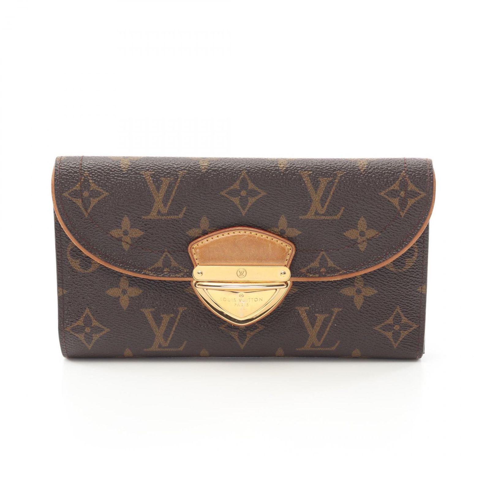 ルイ ヴィトン LOUIS VUITTON 三つ折り長財布 ポルトフォイユ ウジェニ M60123 PVCコーティングキャンバス ポルトフォイユ ウジェニ レディース Used B