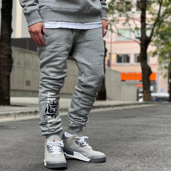 LEFLAH レフラー college logo col. sweat pants (GREY) スウェットパンツ