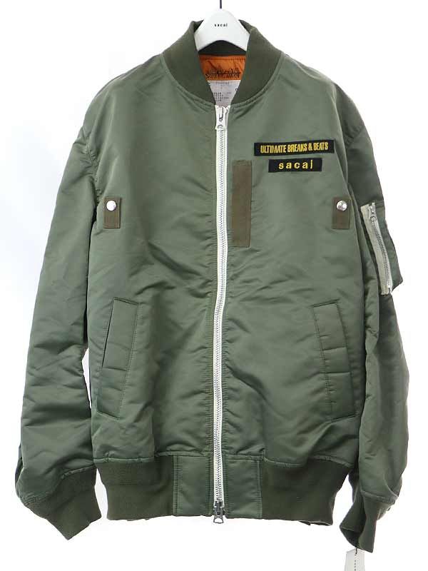 sacai×Ultimate Breaks サカイ×アルティメットブレイクスアンドビーツ 21SS Beats Bomber Jacket  ナイロンボンバージャケット カーキ 4 21-0318S - メルカリ