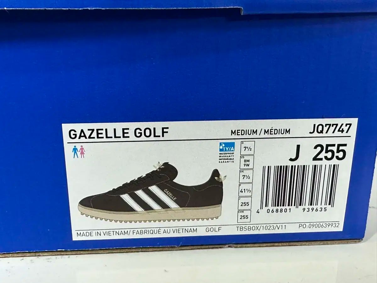  adidas アディダス ガゼル ゴルフシューズ ブラウン JQ 7747 255 シューズ(男性用) ゴルフ