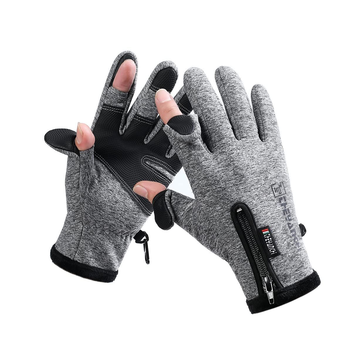まもなく終了 釣り バイク サイクリング手袋 通勤通学 防寒手袋 滑り止め加工 男女兼用 アウトドアグローブ 秋冬 2本指出し設計 裏起毛で高い保温性能 防水 防風 防寒 防寒グローブ