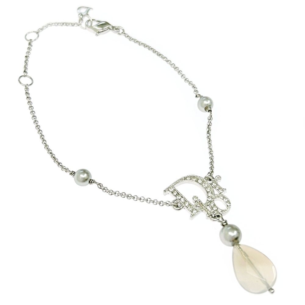 中古】Christian Dior クリスチャンディオール メタル ラインストーン
