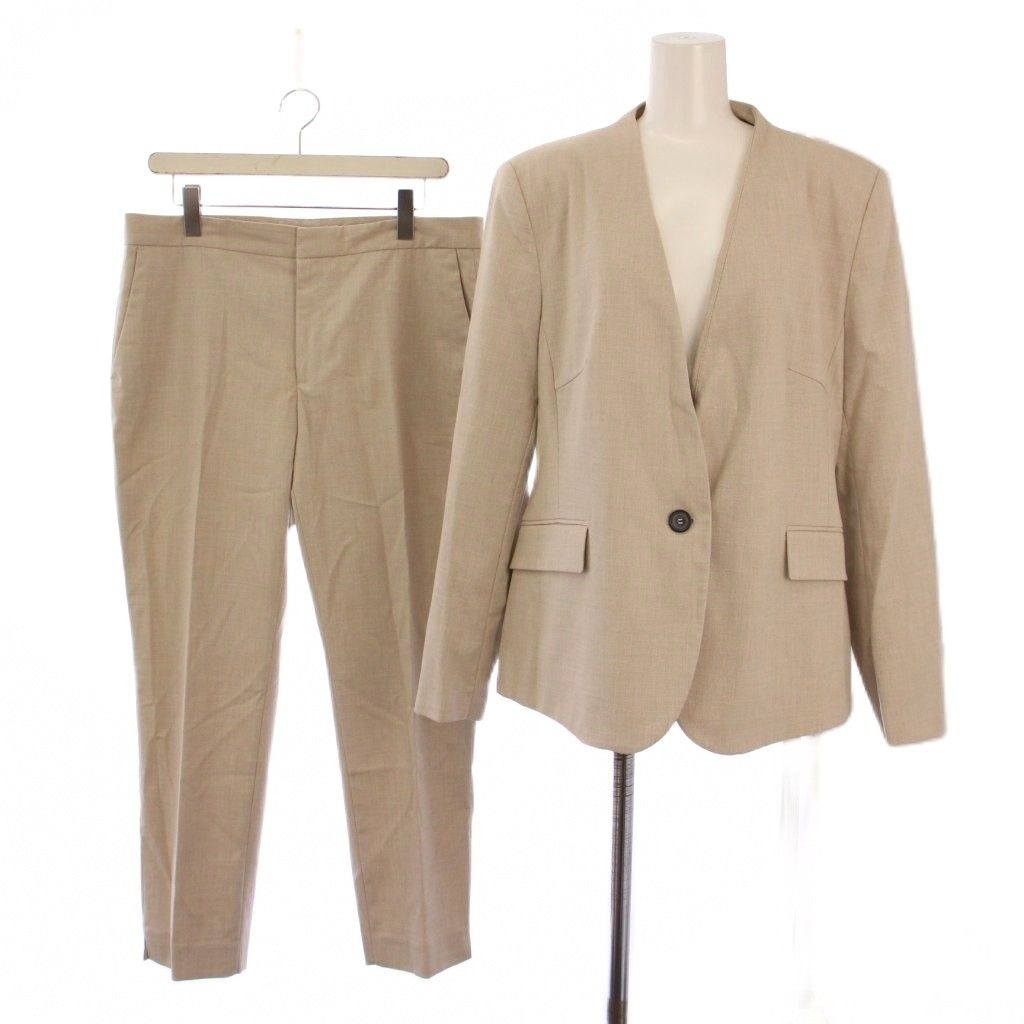 ザラ ZARA セットアップ 上下 ノーカラージャケット シングル 1B