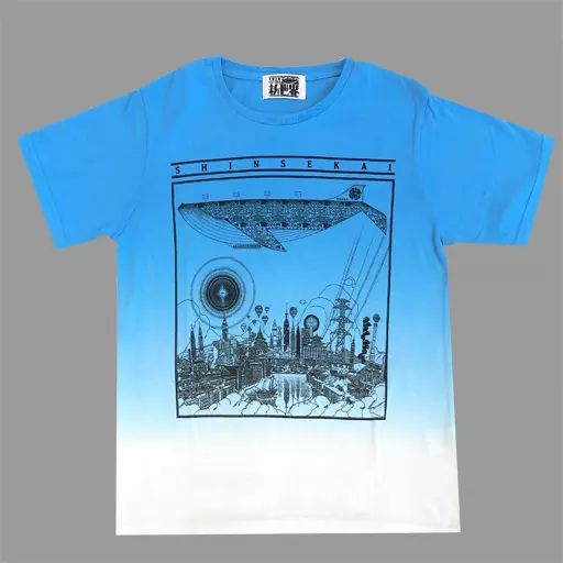 中古】Tシャツ(男性アイドル) ゆず 新世界ジャケットTシャツ ブルー L