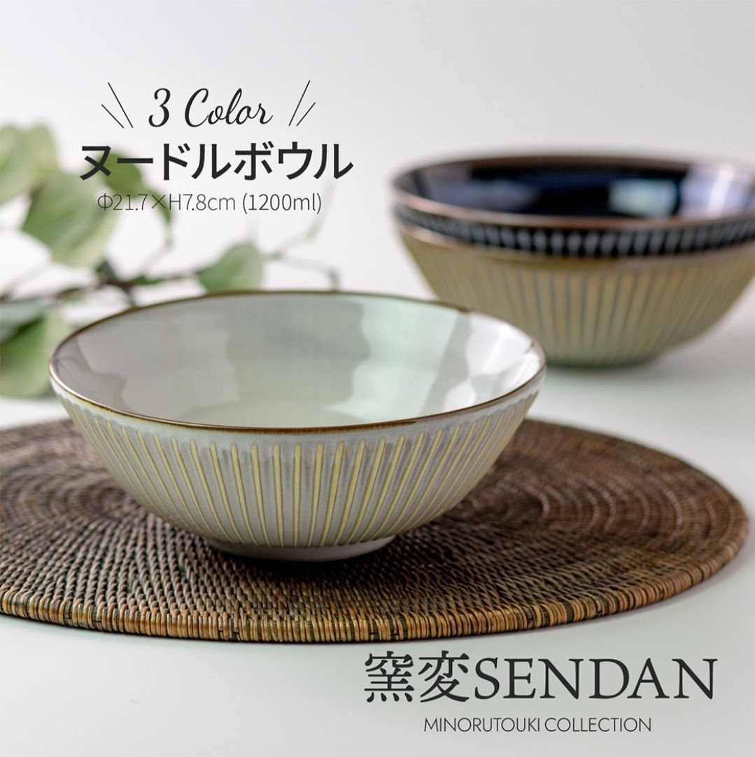 素材陶磁器【新品未使用】SUEKI CERAMICS ヌードルボウル18cm - 食器