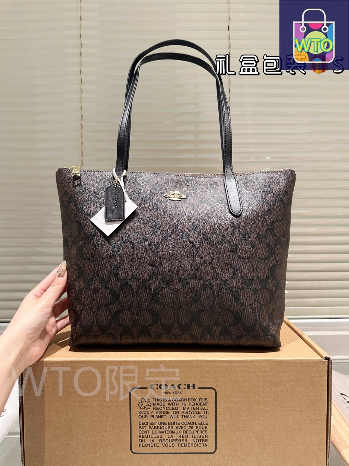 今日特価】Coach コーチ フィオナ ジップ トート 23 便利-WTO