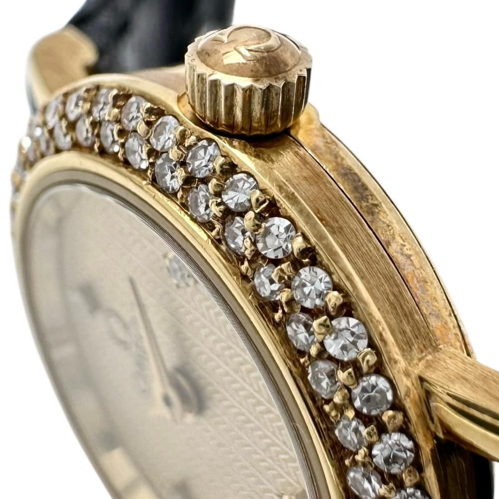 OMEGA/オメガ】ダイヤベゼル＆ダイヤ4Pインデックス 1450 腕時計 K18YG  