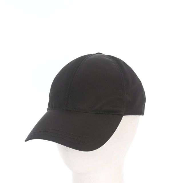 【正規品】PRADA キャップ　Lサイズ　ブラック　黒　トライアングルロゴ 正規品】PRADA キャップLサイズブラック黒トライアングルロゴ
