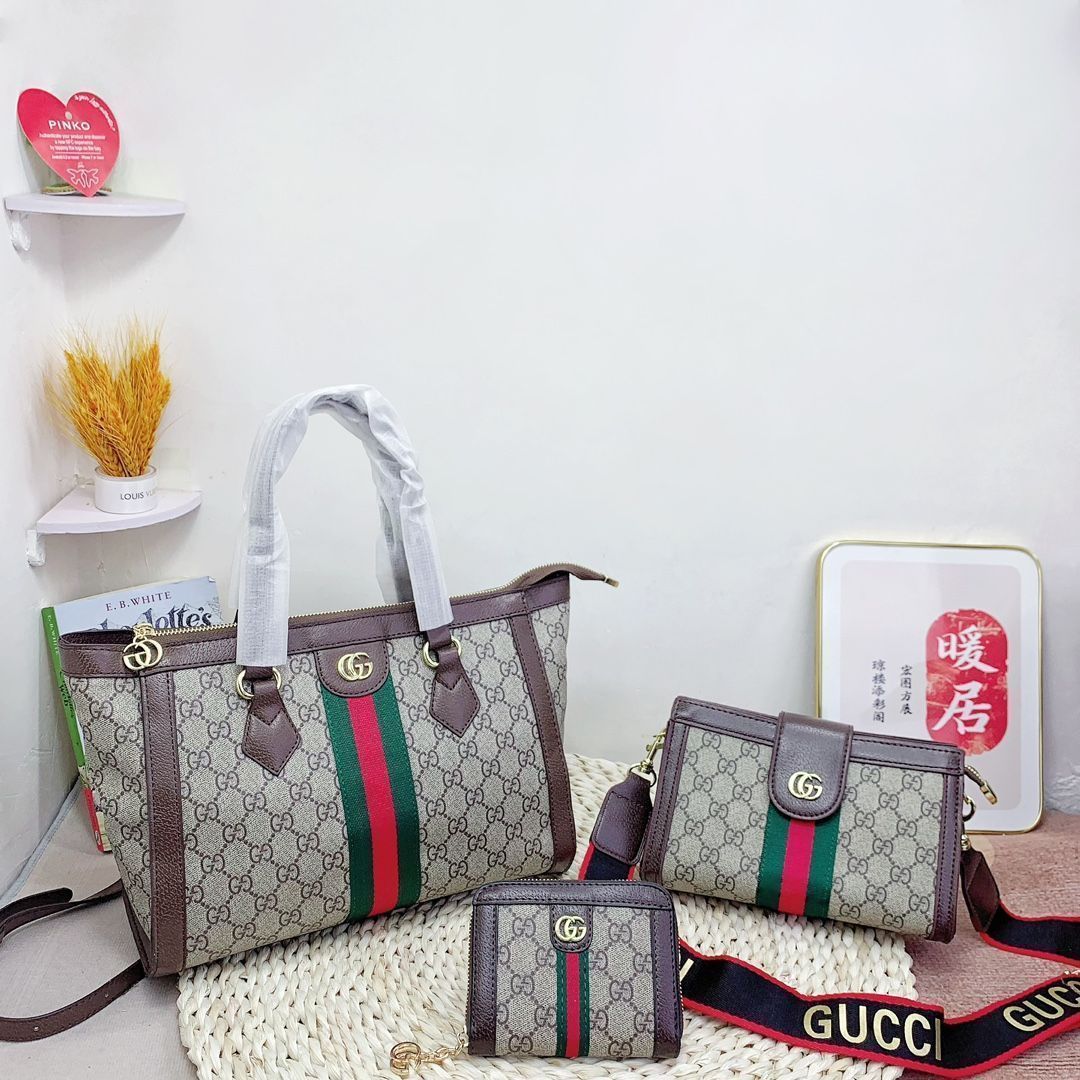 極美品 GUCCI グッチ ショルダーバッグ 長財布 3点セット レディース  