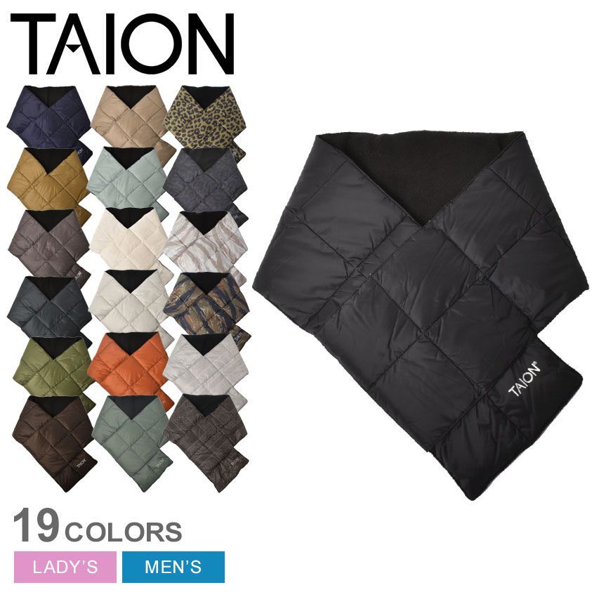 タイオン マフラー TAION-201A レディース メンズ ベーシック ダウンマフラー TAION カラー:19.バンダナ 品番：2453-0018