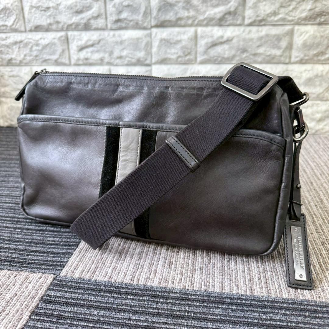 BURBERRY バーバリー ブラックレーベル レザー ショルダーバック