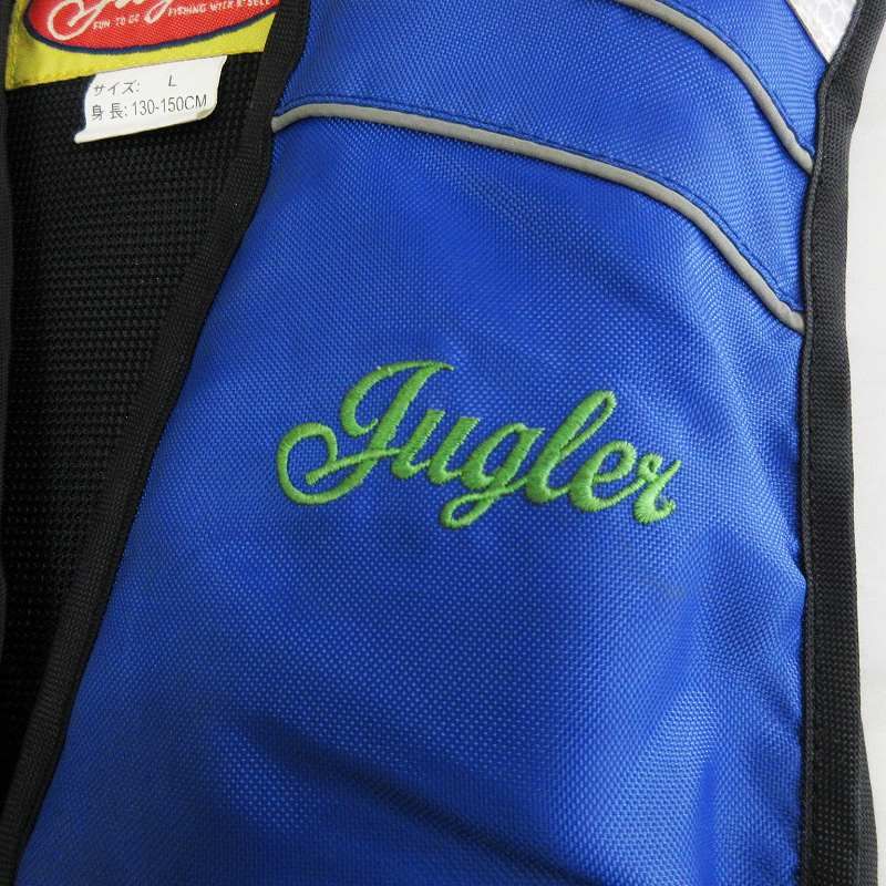 ジャグラー Jugler カニさん ライフジャケット フローティングベスト 水遊び 釣り用 青 ブルー L 130-150 ☆AA★