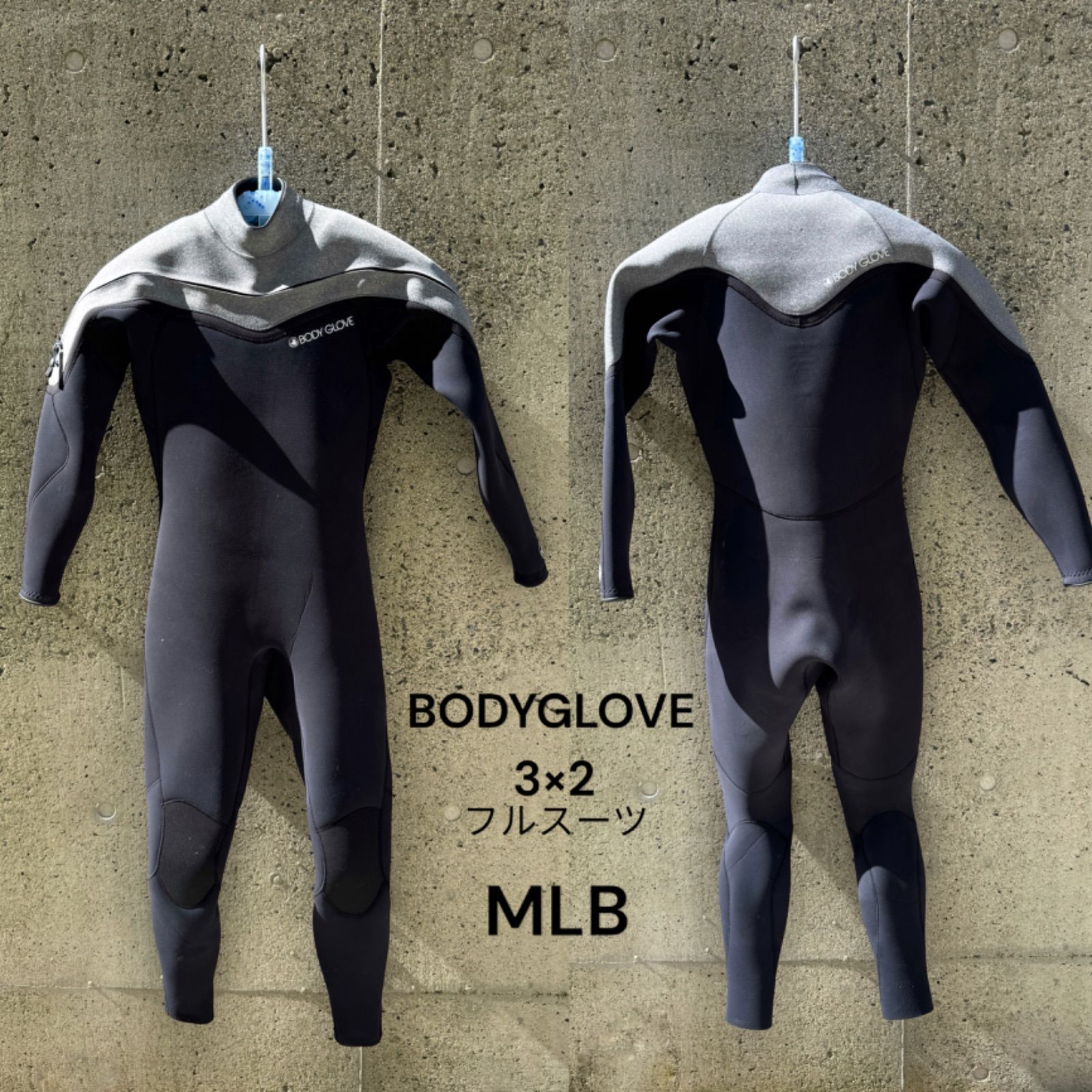 極美中古 BODYGLOVE ジャージ フルスーツ 3×2mm ウエットスーツ MLRサイズ ボディーグローブ ロングチェストジップ サーフィン