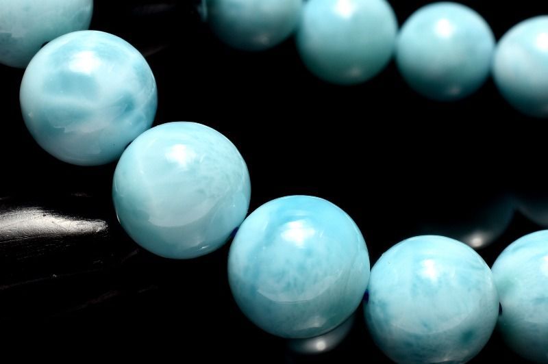 １点物 AA カリブ海の宝石 ラリマー 10.5mm ブレスレット パワーストーン 天然石 _MA9531