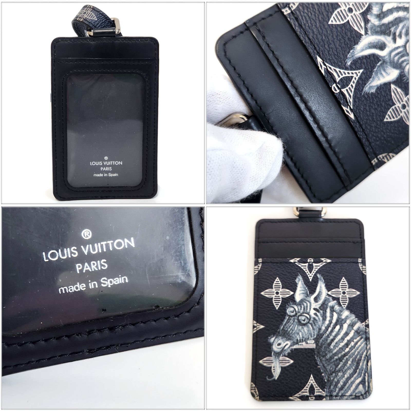 ルイヴィトン LOUISVUITTON モノグラムサバンナ ポルト・バッジ ネックストラップ付きIDカードホルダー M67902 ネイビー モノグラムキャンバス  レザー 中古ABランク チャップマンブラザーズ 限定品 カードケース IDケース - メルカリ