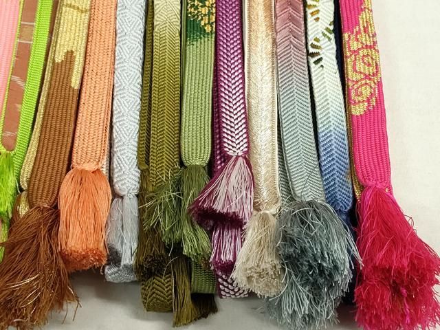 平和屋着物○和装小物 帯締め20本 高麗組 笹浪組 金銀糸