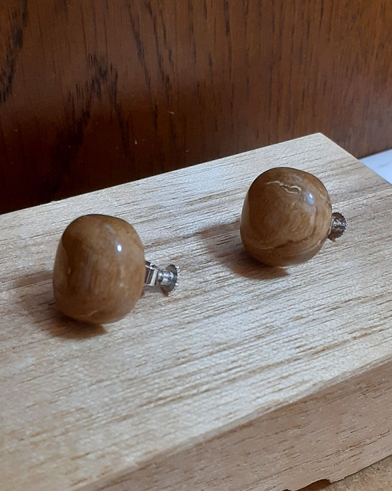389.世界にひとつだけ！青珊瑚(レインボーコーラル)のイヤリング 希少