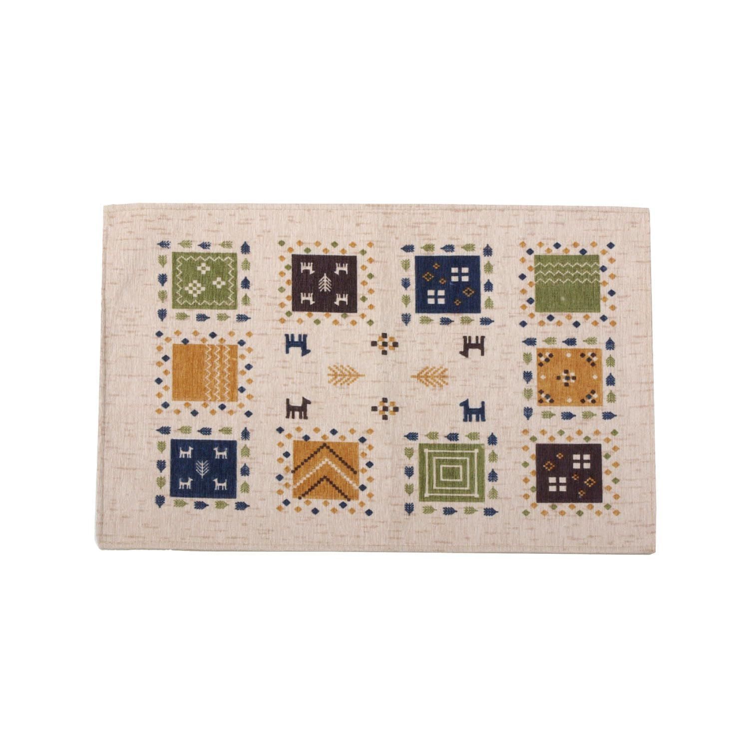 【人気商品】アイボリー ギャベル 約50×80cm ギャベ柄 玄関マット 洗える マット イケヒコ #2034330