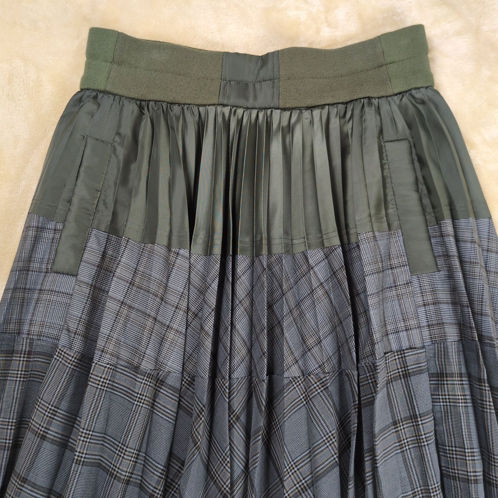 美品】sacai 22SS Glencheck Mix Skirt - メルカリ