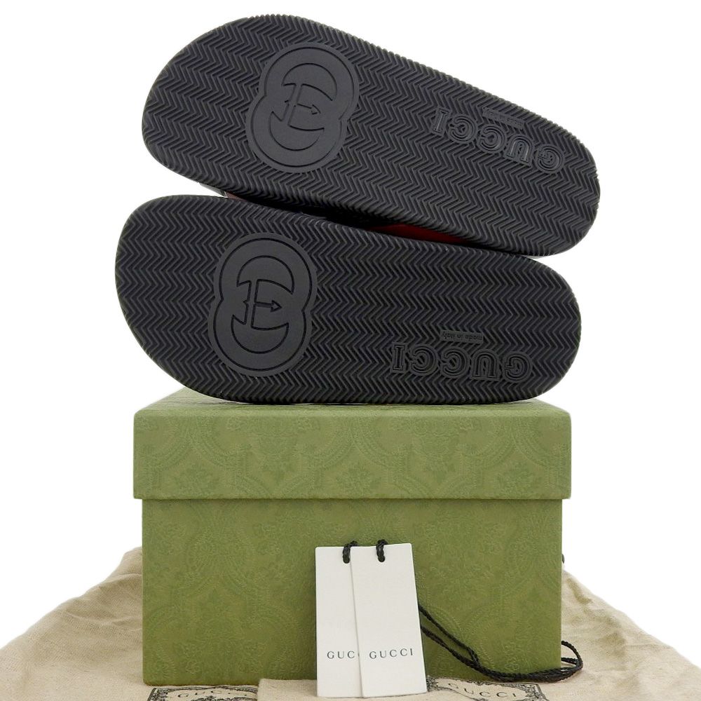 GUCCI グッチ 新品同様 GUCCI グッチ シェリーライン スライド ラバー  