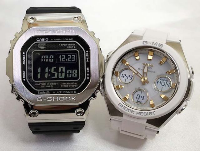 恋人たちのGショック ペアウオッチ G-SHOCK BABY-G  カシオ電波ソーラー 2本セット ペアウォッチ アナデジ GMW-B5000-1JF MSG-W100-7A2JF　人気 ラッピング無料　クリスマス プレゼント 誕生日 御祝い還