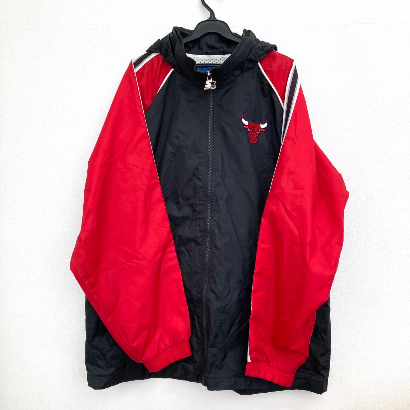 CHICAGO BULLS】シカゴブルズ NBA 長袖 STARTER XL ナイロン 