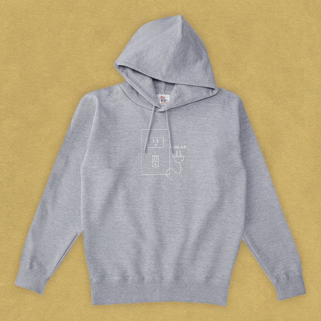 グラフィックパーカー　Switch on Black -Parka-
