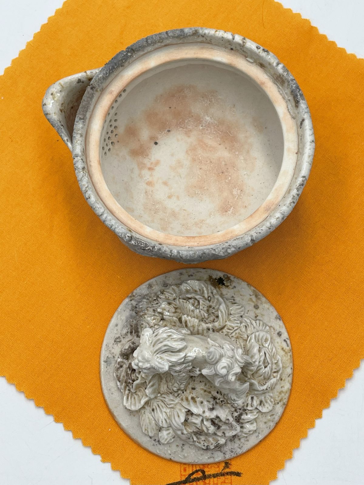 新品 未使用】備前焼 難波誠治 備前焼 難波誠治作 獅子 宝瓶 NS3