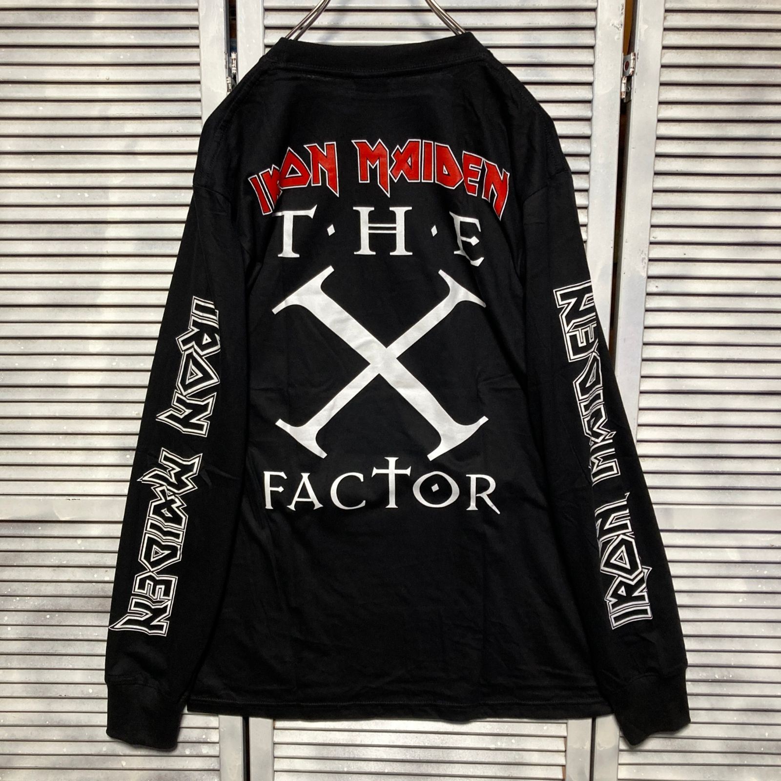 アイアンメイデン IRON MAIDEN 黒 長袖 Tシャツ ロンT バンド ロングスリーブ デザイン 袖 両面 プリント 派手 奇抜 古着  ビンテージ vintage ロック パンク メタル ヒップホップ ラッパー アーティスト 7部袖 カットソー - メルカリ