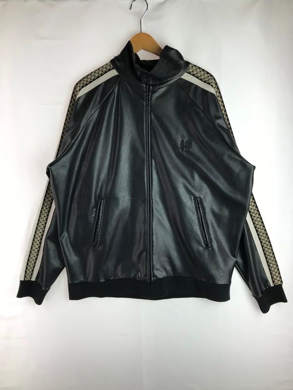 SASQUATCHfabrix. サスクワァッチファブリックス SYNTHETIC LEATHER TRACK JACKET 22AW-JKL-013 シンセティックレザー トラックジャケット アウター 140-250610-yy-19-tag