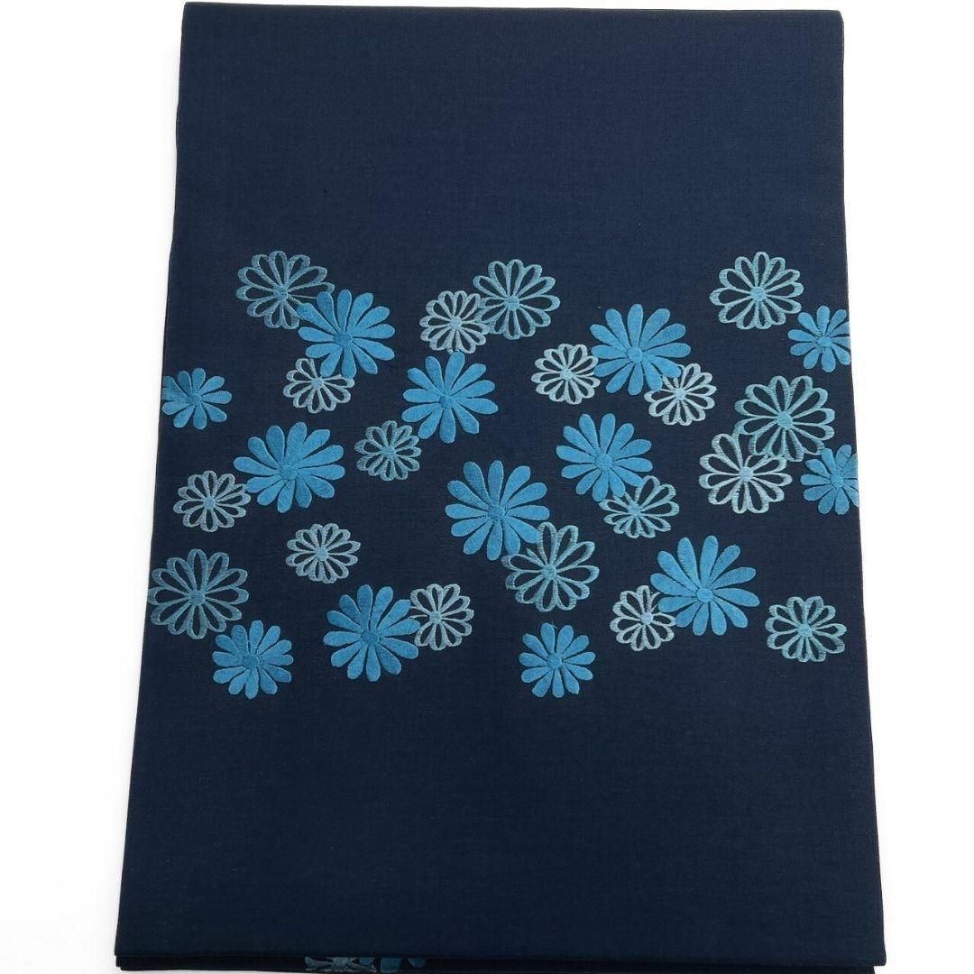 開き名古屋帯 藍染 刺繍 菊花 菊花尽くし 着物 064a p - メルカリ
