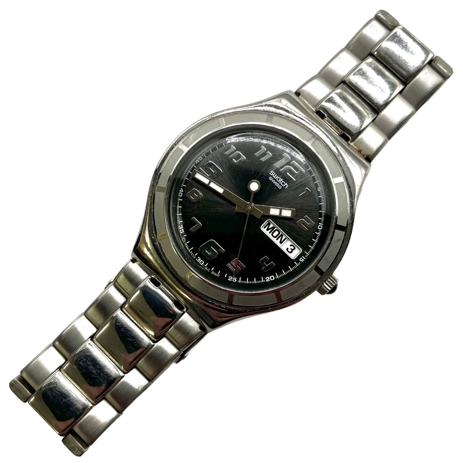 極美品⭐️ スウォッチ Swatch】 IRONY BIG HIS TENDER BLACK 