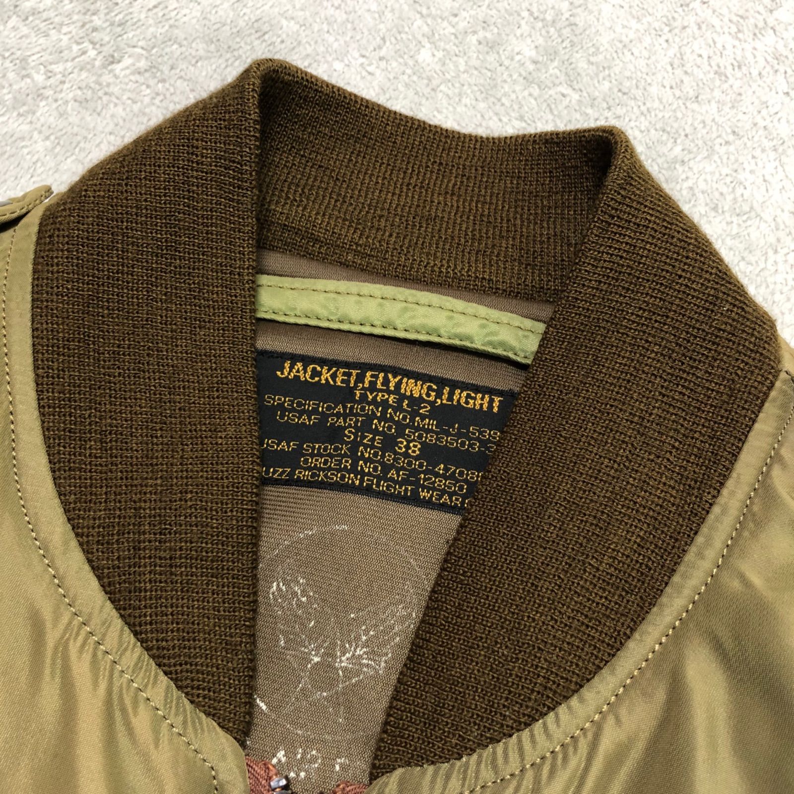 BUZZ RICKSON'S L-2 フライトジャケット M品番 ワッペン 38サイズ