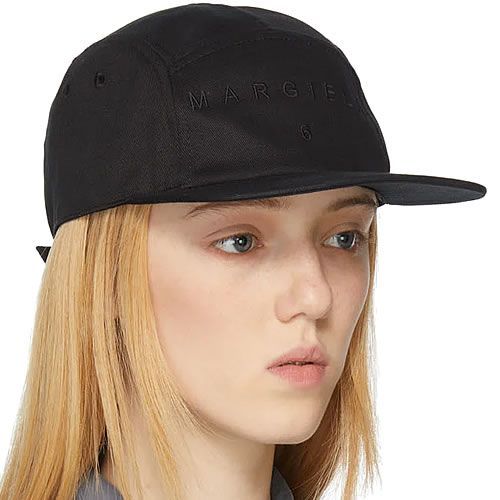 極美品 MM6 MAISON MARGELA キャップ 黒 マルジェラ エムエムシックス メゾンマルジェラ MM6 Maison Margiela