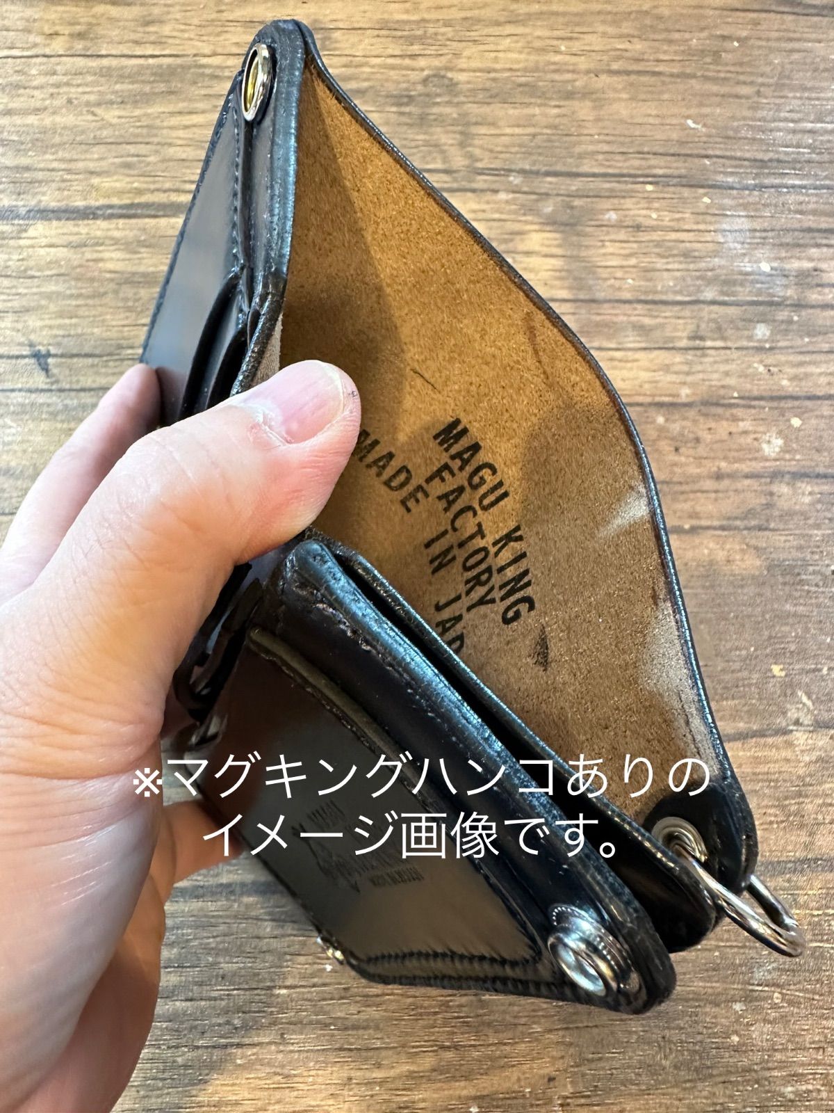 即納』WK-06FA ミドルトラッカーウォレット クロムエクセル ブラス
