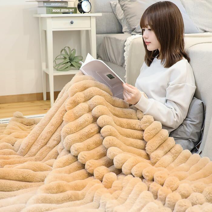 専用❤みかん❤超暖か柔ふわ☆Wボア⭐特大ブランケット♥マンゴー