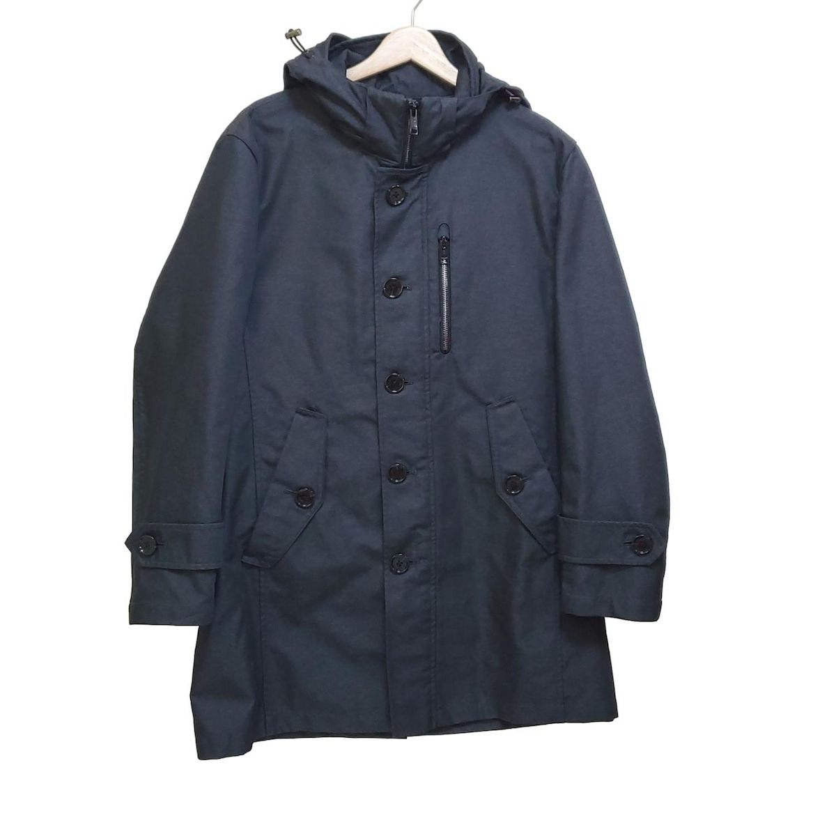 BLACK LABEL CRESTBRIDGE ブラックレーベルクレストブリッジ コート サイズM メンズ - 黒 長袖|フード着脱可|ジップアップ|秋|冬