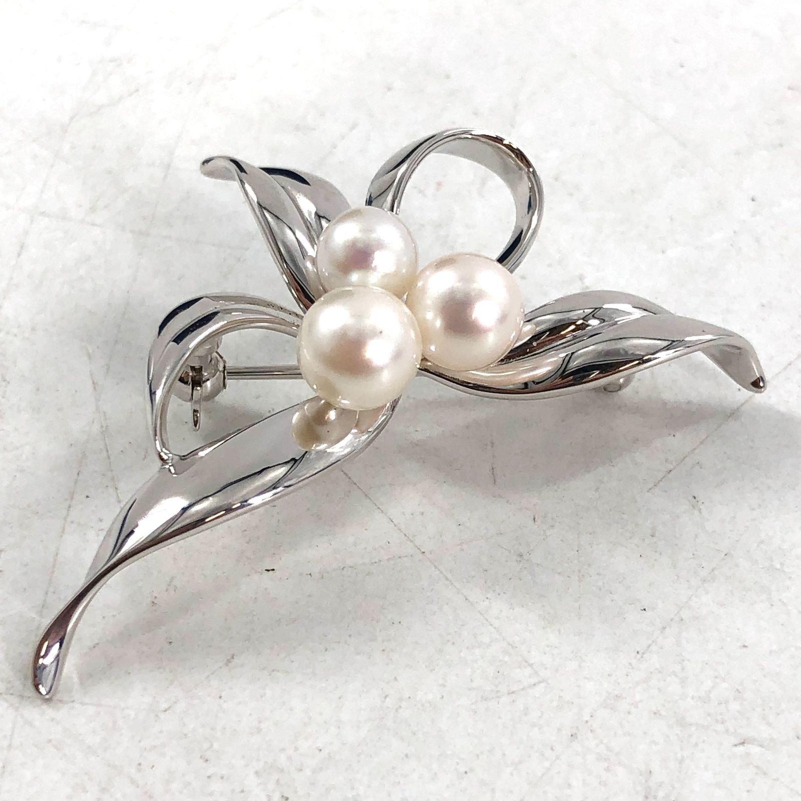 MIKIMOTO ミキモト ブローチ ベビーパール リボン フラワー