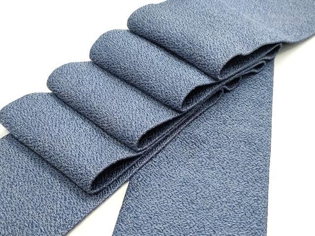 平和屋着物●男性 角帯 霞文 紺瑠璃色 正絹 DAAY0059ob