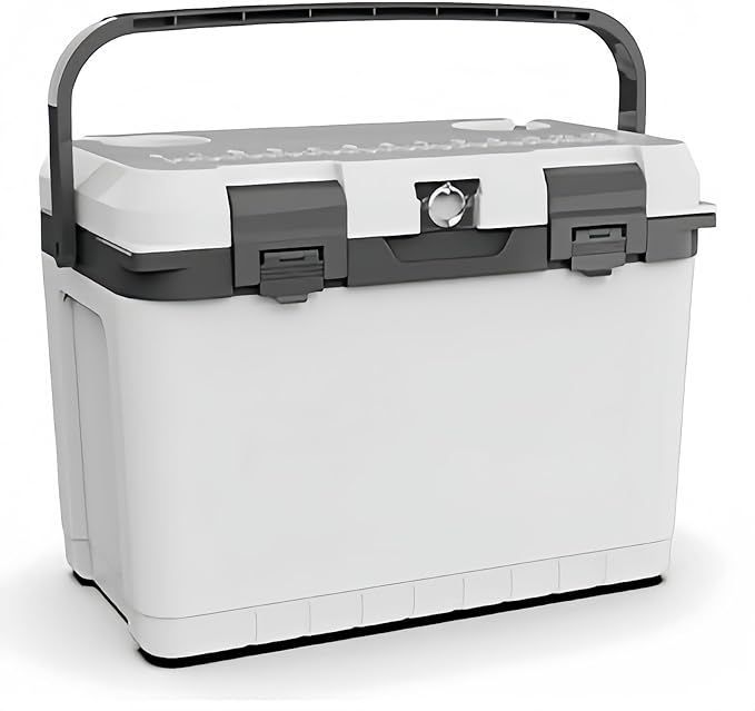 アウトドア用 保冷ボックス クーラー 断熱容器 ハンドル付き ポータブル 小型食品・飲料冷蔵 アウトドア/キャンプ/ピクニック/釣り  在庫処分】小型ハードシェルクーラーボックス 7サイズ展開 ブルー/ホワイト 高保冷力 ソフトクーラー並みの保冷性能 保冷バッグ 保冷剤 ...