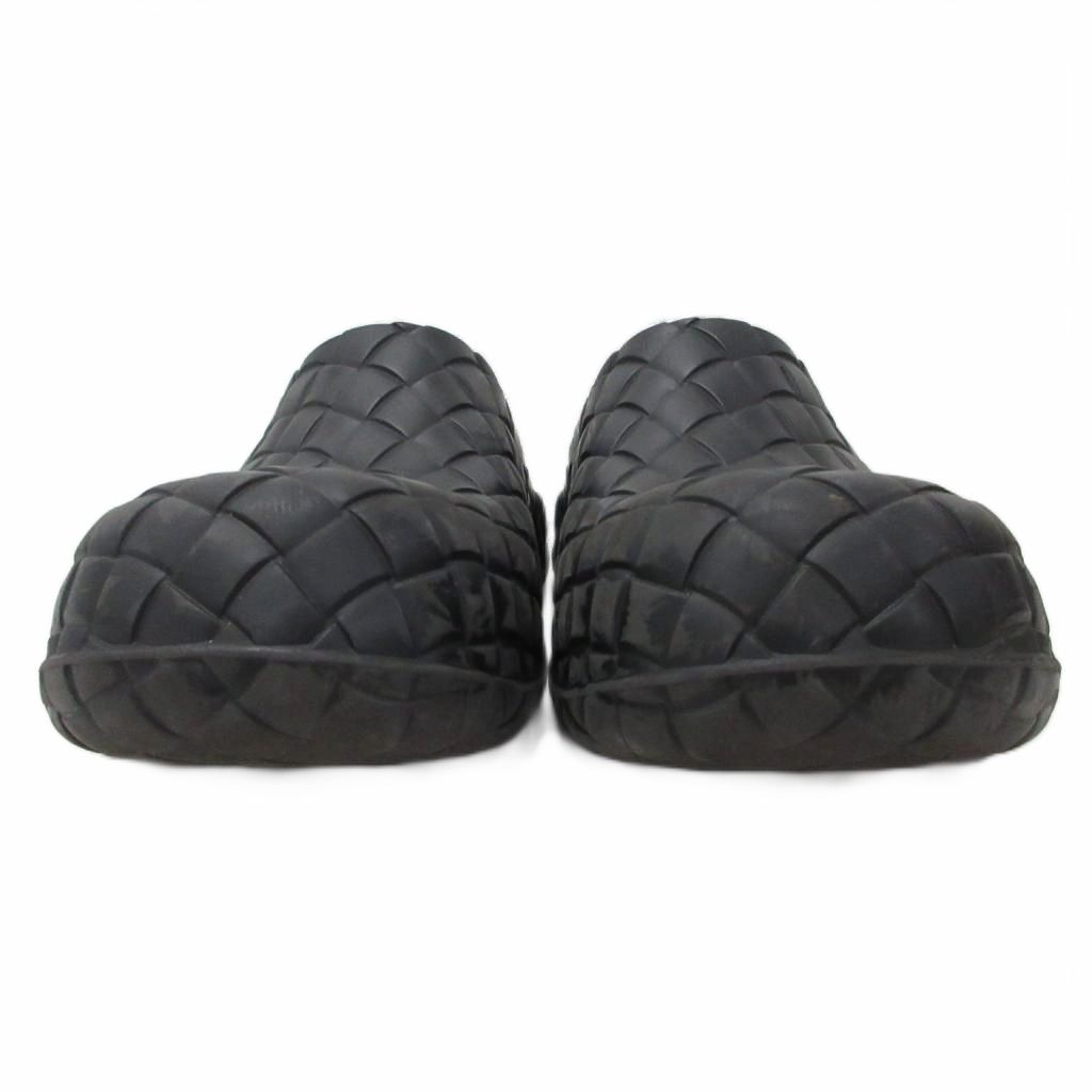  ボッテガヴェネタ BOTTEGA VENETA イントレチャート ビービークロッグ サンダル シューズ スリッポン 靴 ラバー 40 黒 ブラック AA サンダル 靴