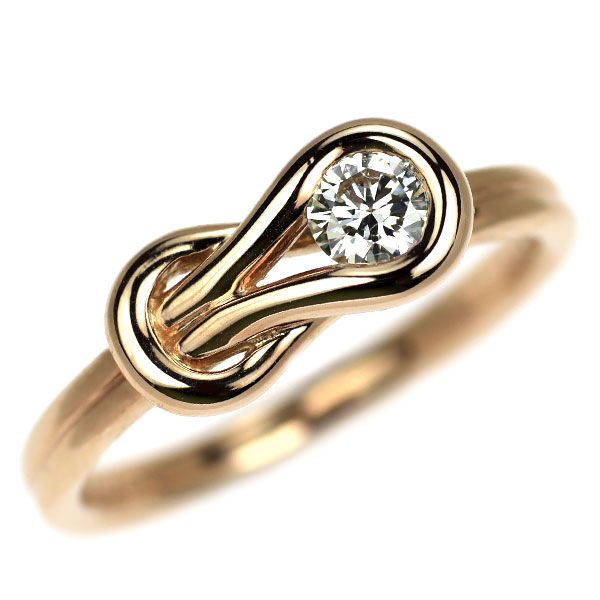 フォーエバーマーク K18PG ダイヤモンド リング 0.19ct エンコルディア