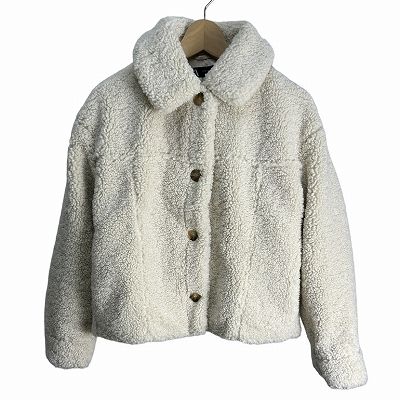 ザラ ZARA ボア ジャケット 白 ホワイト アイボリー XS □ST ザラ ZARA ボア ジャケット 白 ホワイト アイボリー XS □ST