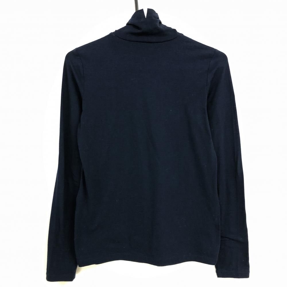 アルチビオ 長袖タートルネックシャツ ネイビー ロゴシルバー