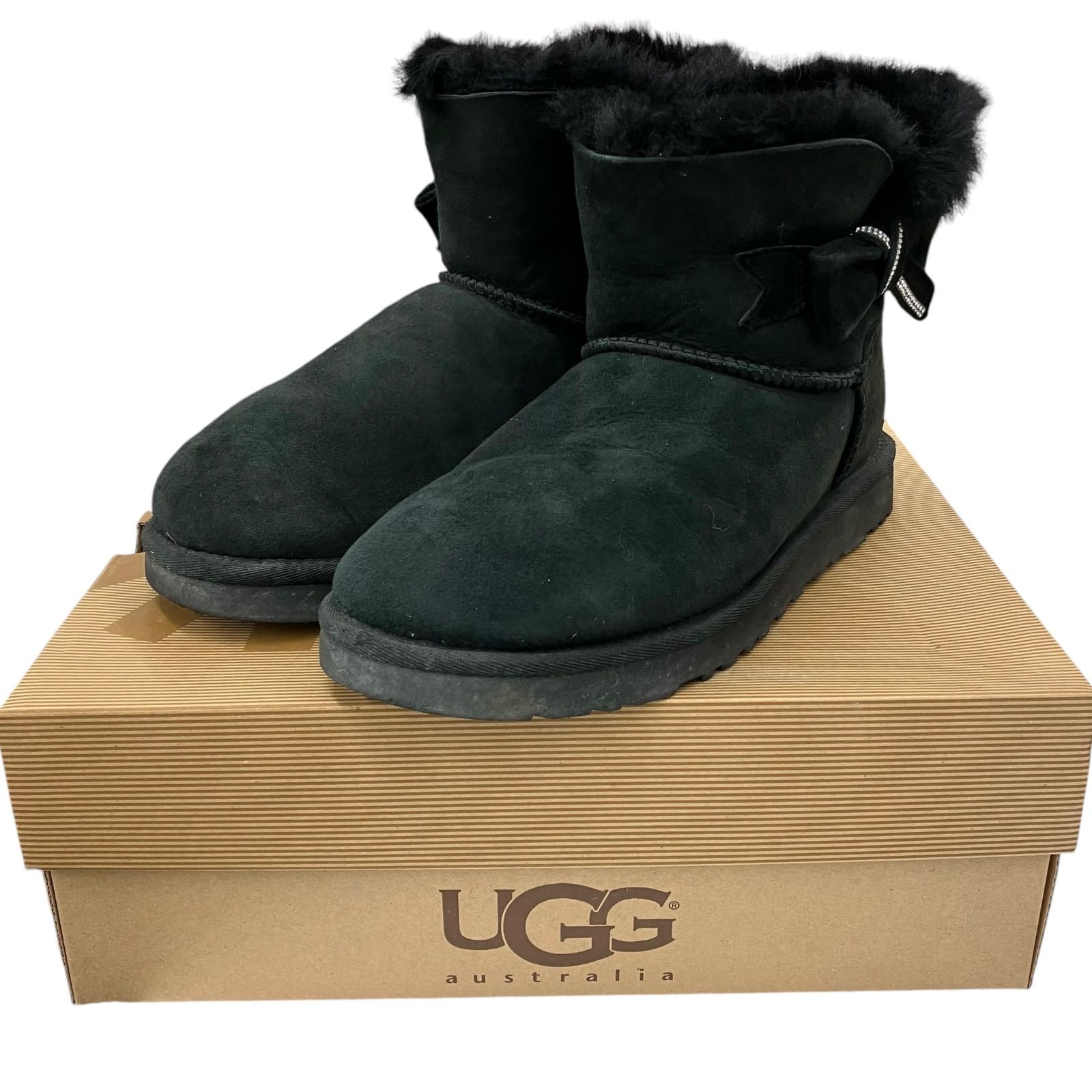 UGG ファンケット ムートンブーツ 黒 UGGオーストラリア ムートンブーツ 黒 UGG アグ ファンケットブーツ